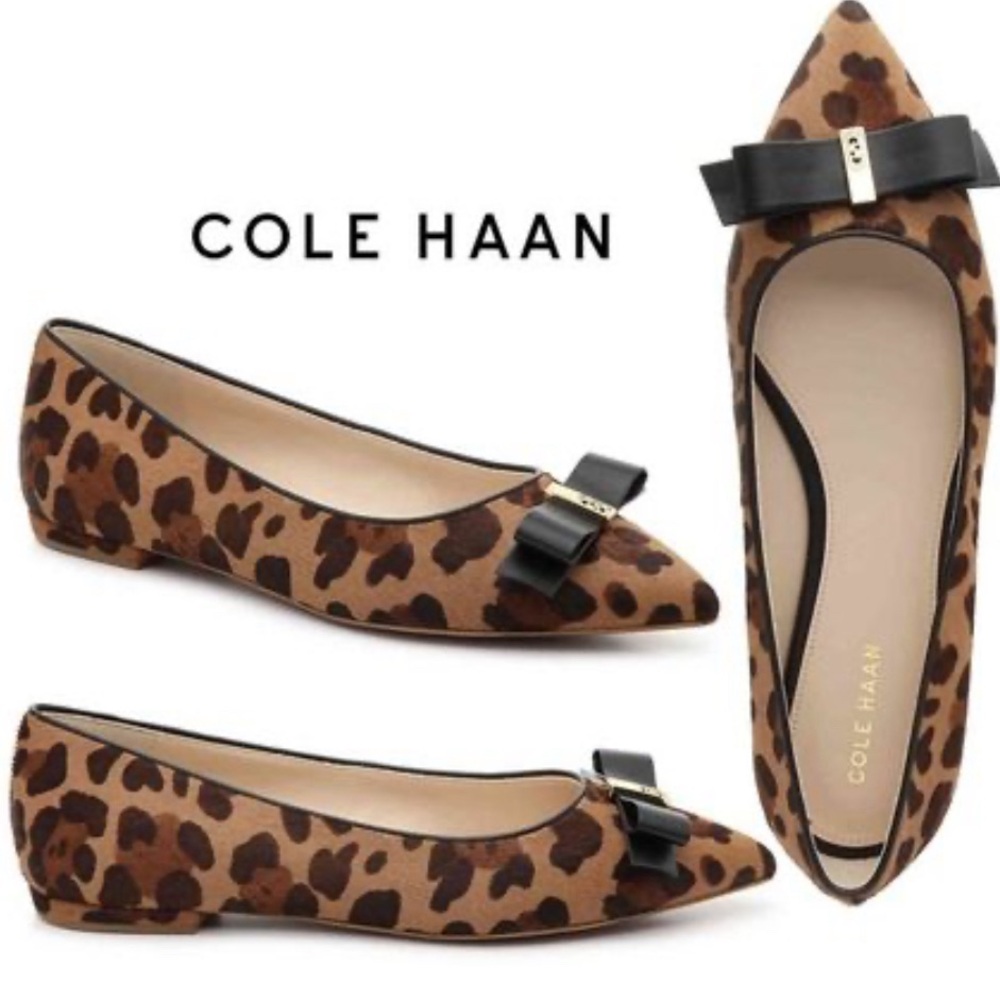 🤩Real fur Cole Haan Shoe Animal Print 🐆